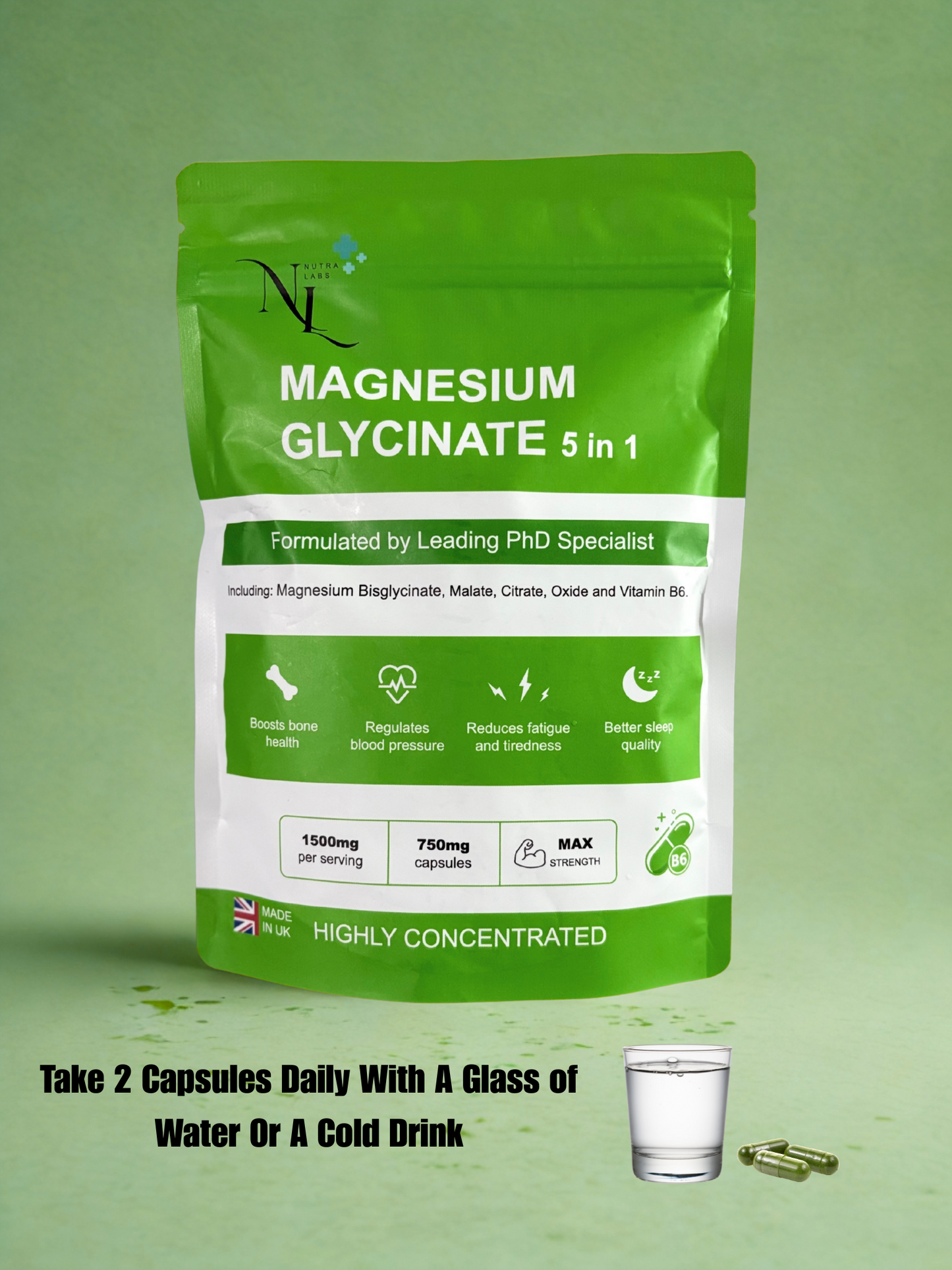 NutraLabs Magnesium Glycinate 5 in 1