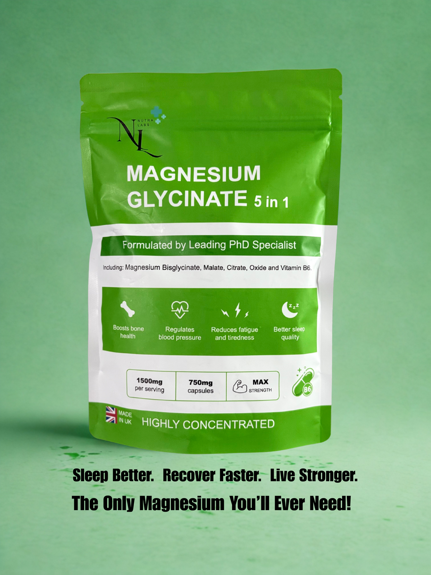 NutraLabs Magnesium Glycinate 5 in 1